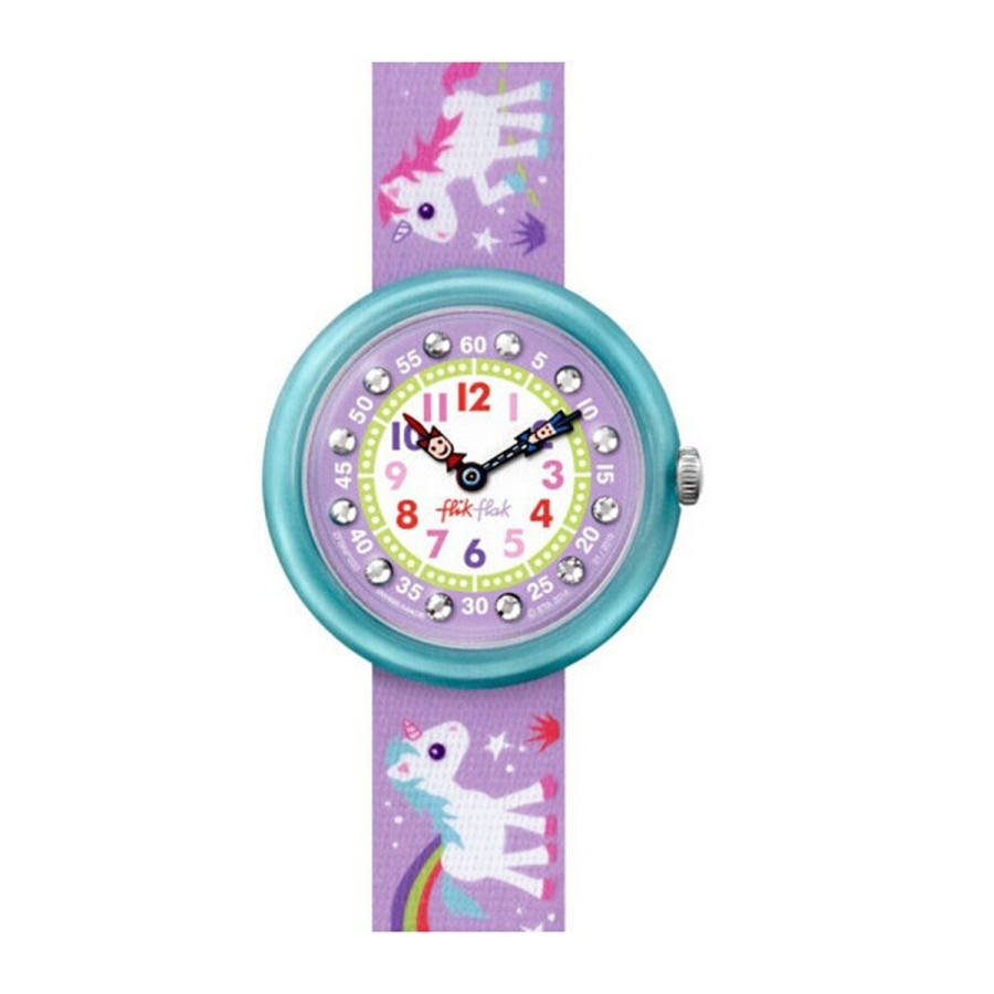 SWATCH Kids Flik Flak Feifei Series 32mm Purple Watch ZFBNP033