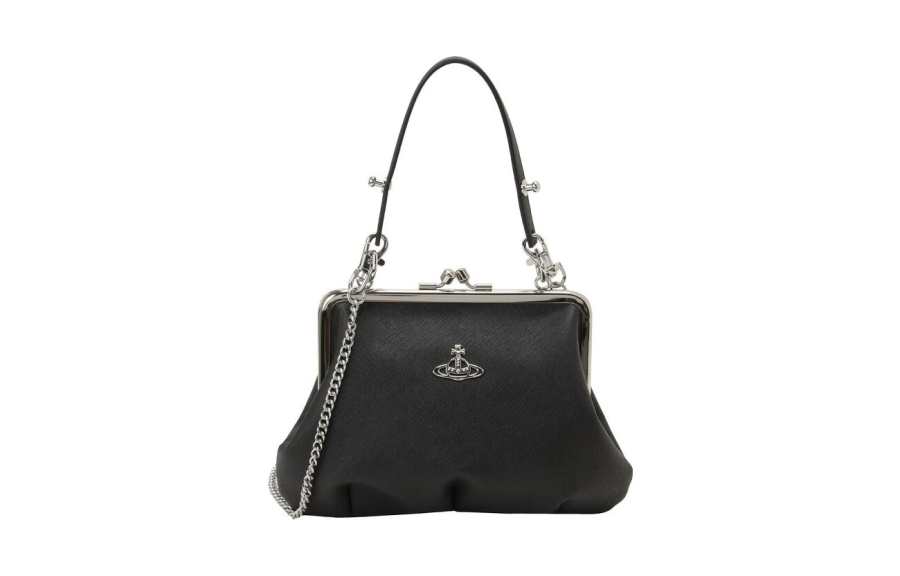 Vivienne Westwood Synthetic Leather Portable Shoulder Bag, Crossbody Bag, Wallet Women's Black