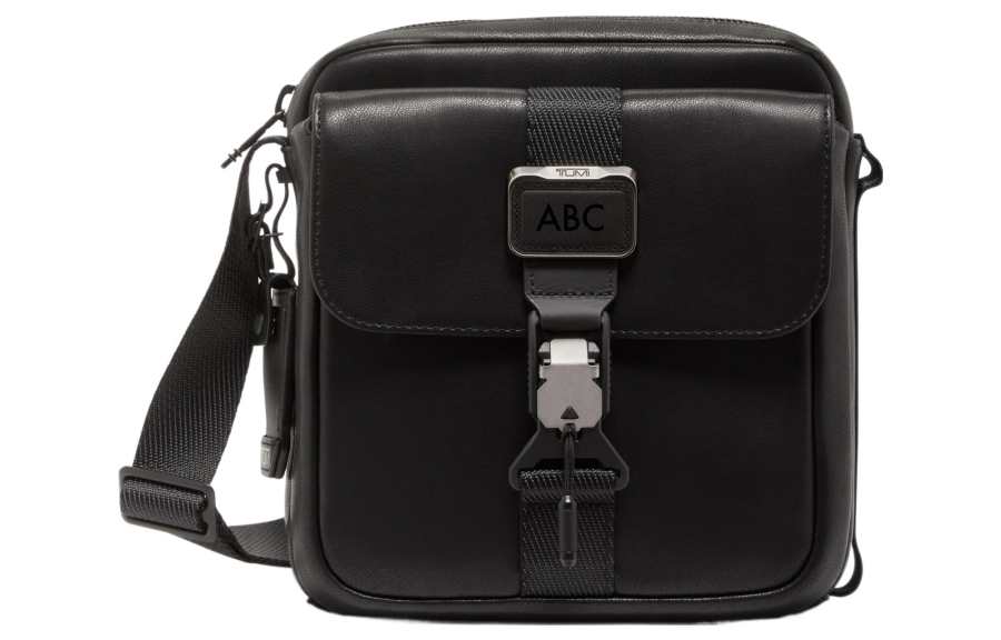 TUMI TUMI Leather Shoulder Bag, Crossbody Bag Unisex Black