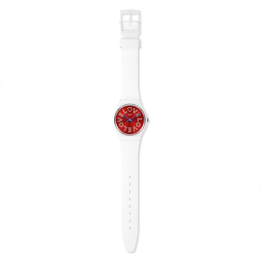 SWATCH Unisex 34mm Red Watch SO28W109