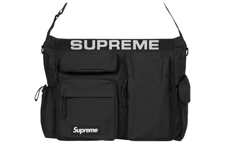 Supreme Supreme Cotton With Nylon Messenger Bag, Shoulder Bag, Crossbody Bag Regular Unisex Black