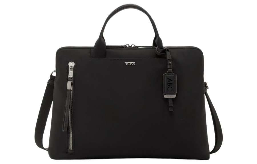 TUMI Nylon Laptop Bag, Shoulder Bag, Crossbody Bag, Handbag Unisex Black