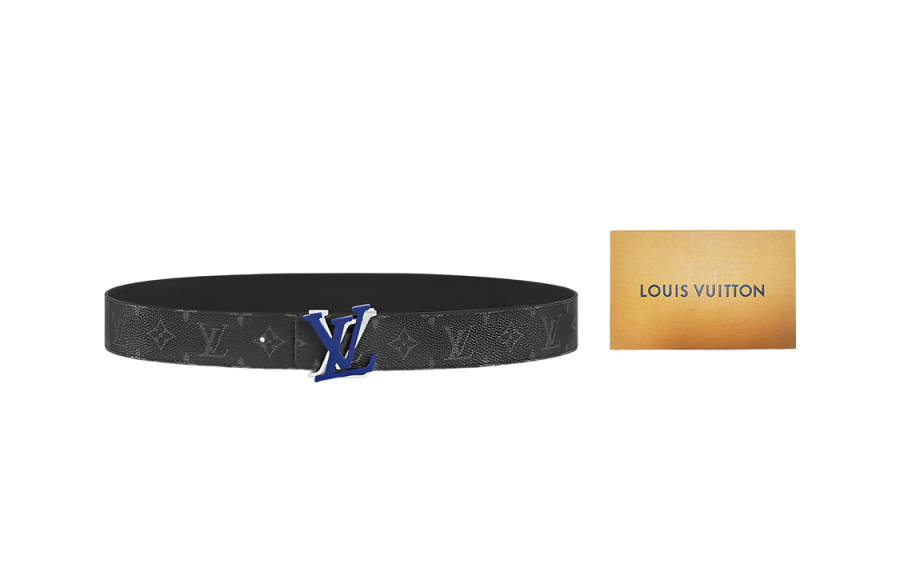 LOUIS VUITTON LOUIS VUITTON Minimalist Style Shake Leather Belts Men's Width 4cm