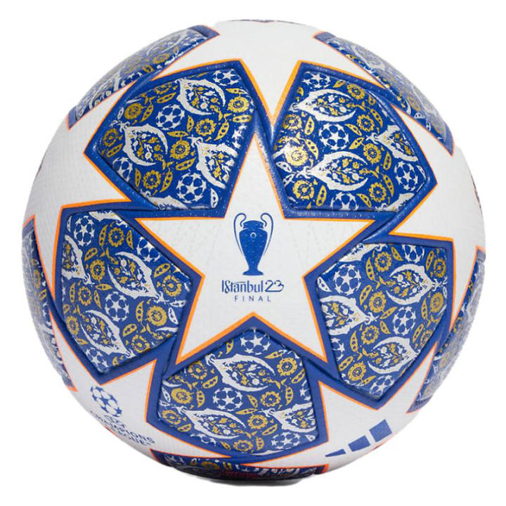 Adidas Adidas Size 5 Soccer Ball Pu Unisex White/Royal Blue/Fluorescent Red/Metallic Silver/Gold