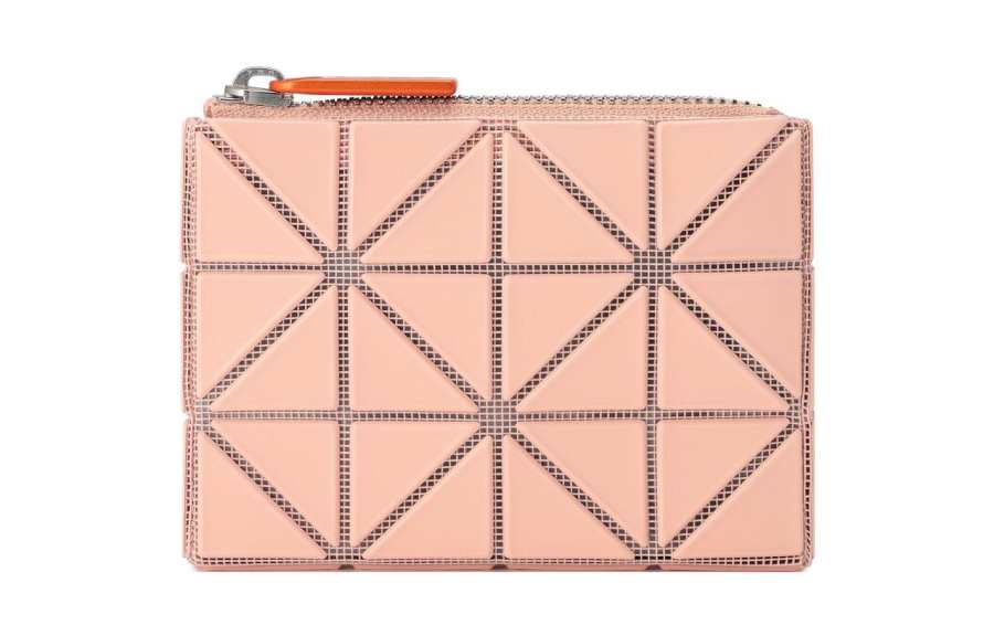 ISSEY MIYAKE PVC Polyvinyl Chloride Coin Purse Card Holder, Wallet Women's Orange