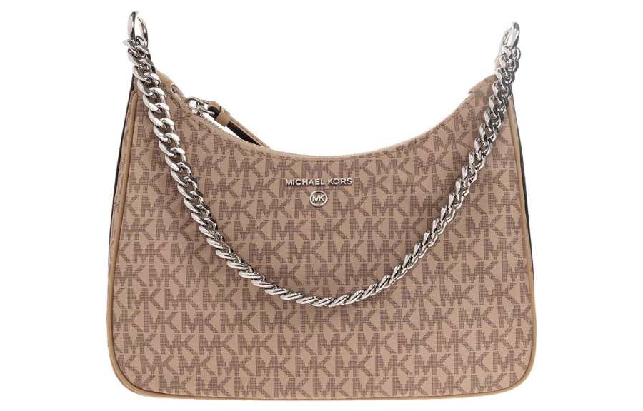 MICHAEL KORS Jet Set Charm Leather Handbag, Shoulder Bag Women's Beige