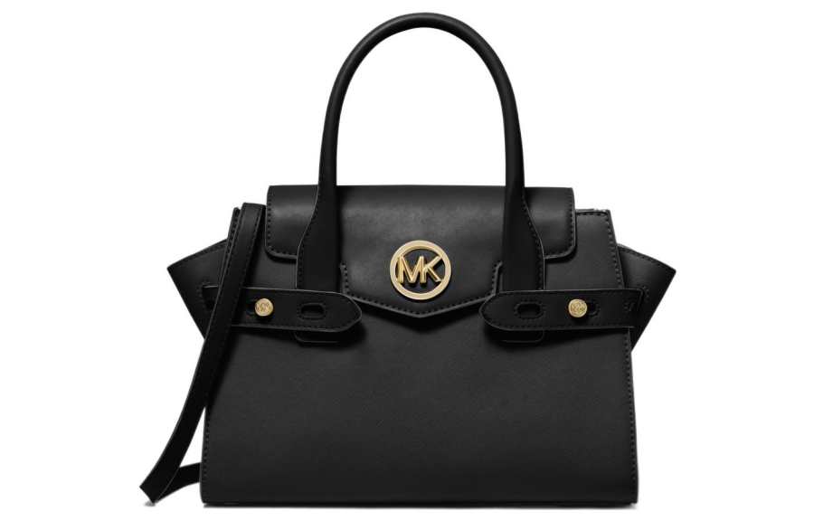 MICHAEL KORS Carmen Artificial Leather Portable Crossbody Bag, Shoulder Bag Medium Women's Black