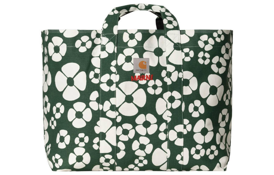Carhartt WIP MARNI Collaboration Cotton Canvas Tote Bag, Shopping Bag, Canvas Bag, Handbag, Shoulder Bag Women's