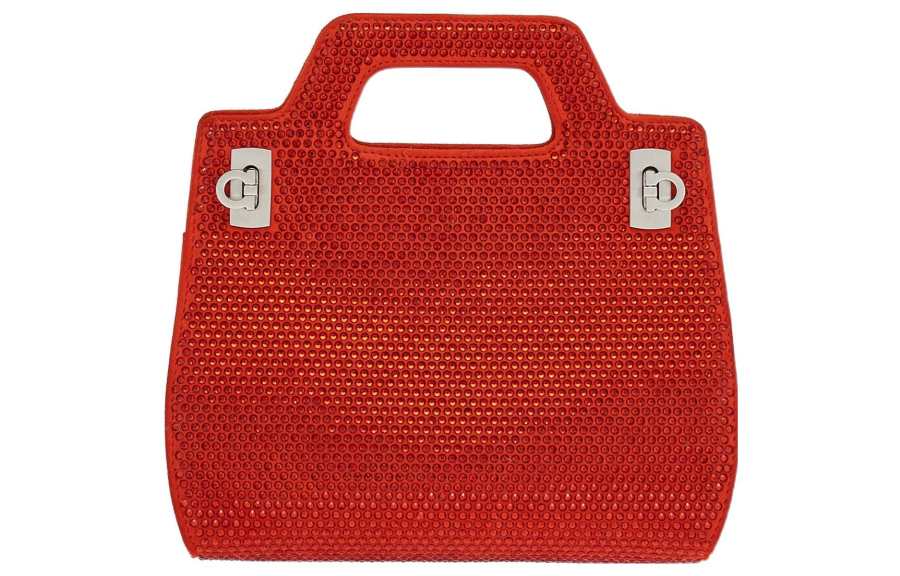 FERRAGAMO Leather Shoulder Bag, Crossbody Bag, Handbag Mini Women's Red