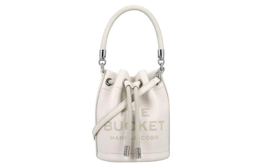 MARC JACOBS MARC JACOBS The Micro Bucket Handbag Cotton Silver