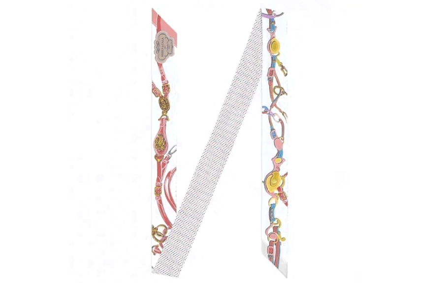 HERMES HERMES Brides De Gala Silk Scarf Unisex White