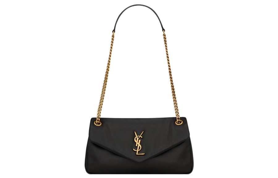 SAINT LAURENT Sheepskin Envelope Bag, Portable Crossbody Bag, Shoulder Bag Women's Black