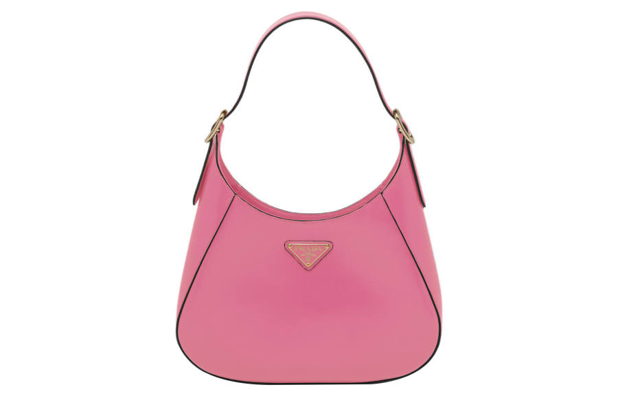 PRADA Leather Handbag, Shoulder Bag Women's Pink