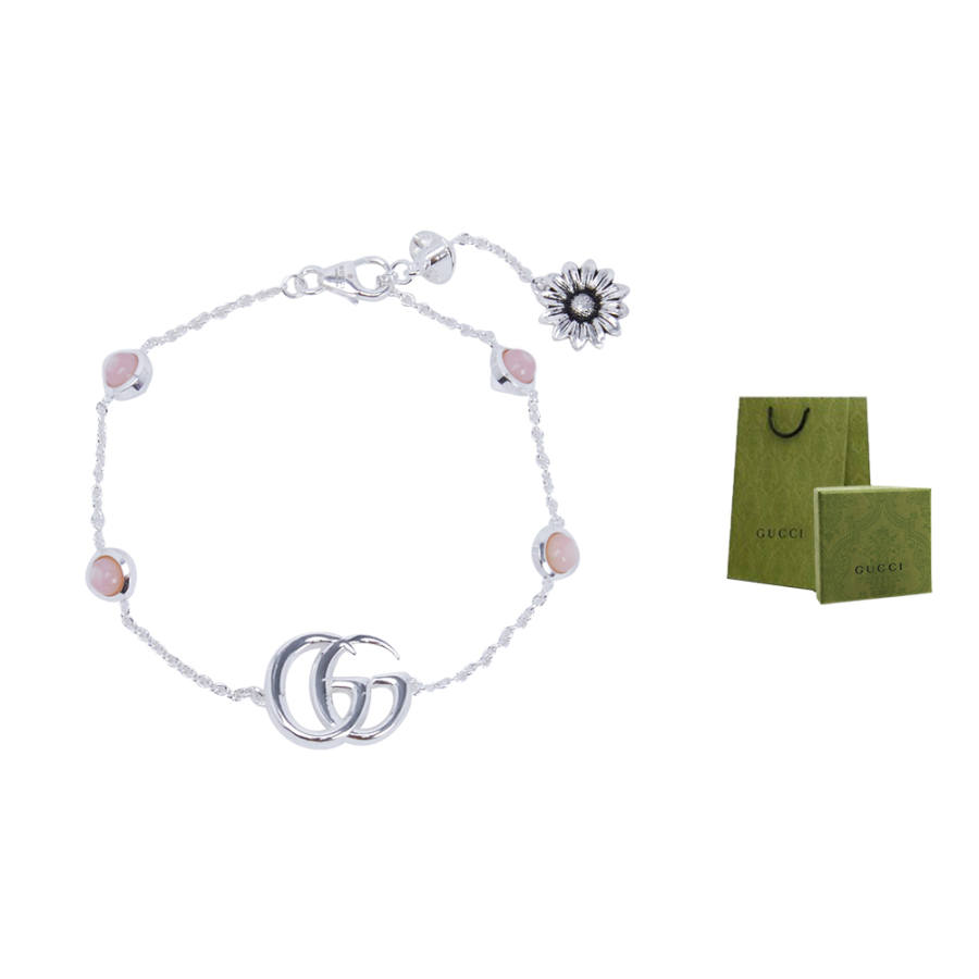 GUCCI GG Marmont 925 Sterling Silver Bracelets Women's Silver
