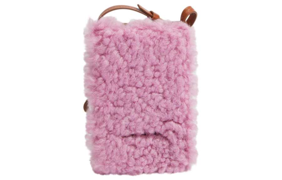 MARNI Calfskin, Lamb Leather, And Fur Crossbody Bags Women's Pink