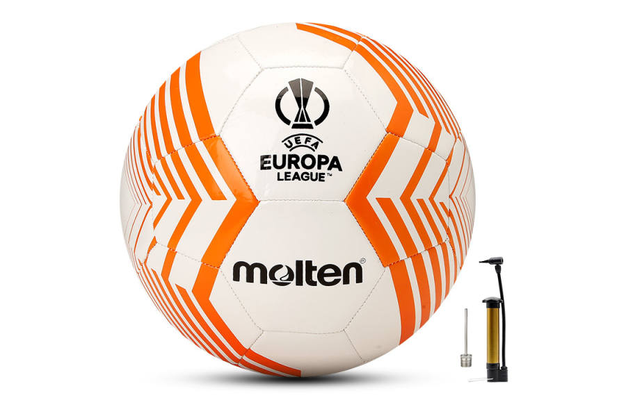 Molten Size 5 Soccer Ball TPU Machine Stitched Soccer Ball Unisex White Orange