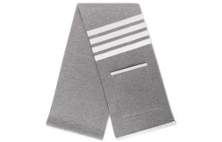 THOM BROWNE Knit Scarf Women's Gray