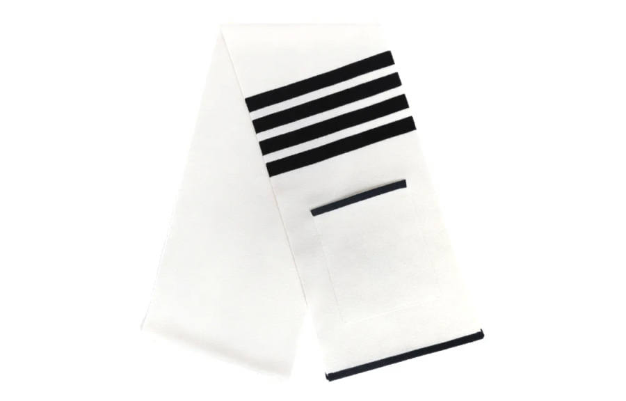 THOM BROWNE THOM BROWNE Stripe-Pattern Knitted Scarf