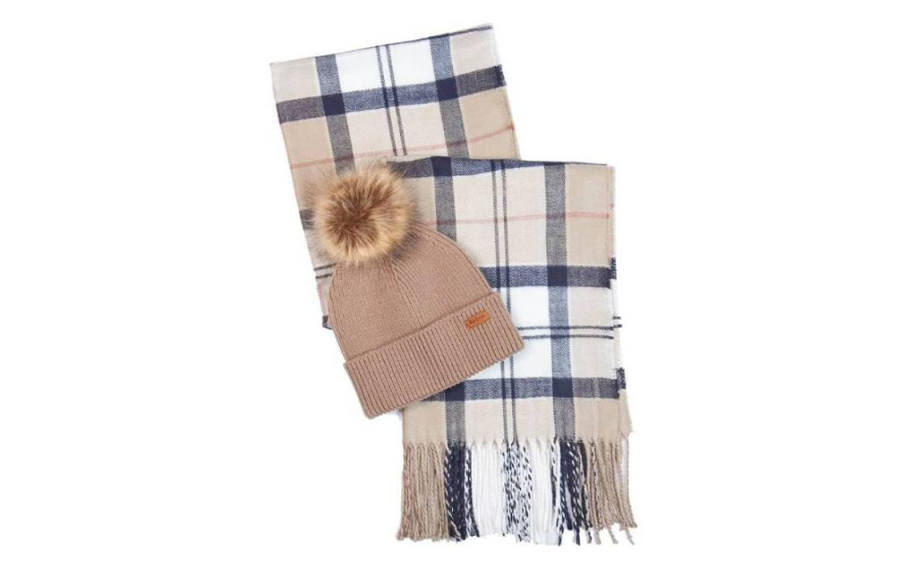BARBOUR Knit Scarves Women's Light Umber