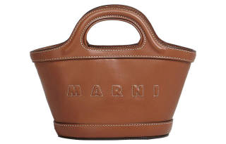 MARNI TROPICALIA Calfskin Shoulder Bag, Crossbody Bag, Handbag Extra Mini Women's Brown