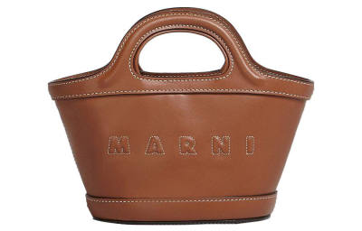 MARNI TROPICALIA Calfskin Shoulder Bag, Crossbody Bag, Handbag Extra Mini Women's Brown