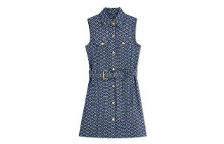 MICHAEL KORS SS23 Sleeveless Dress Women's Denim Blue