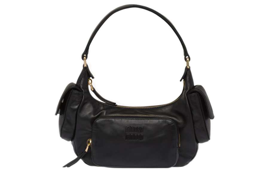 MIU MIU Sheepskin Shoulder Bag, Handbag Women's Black