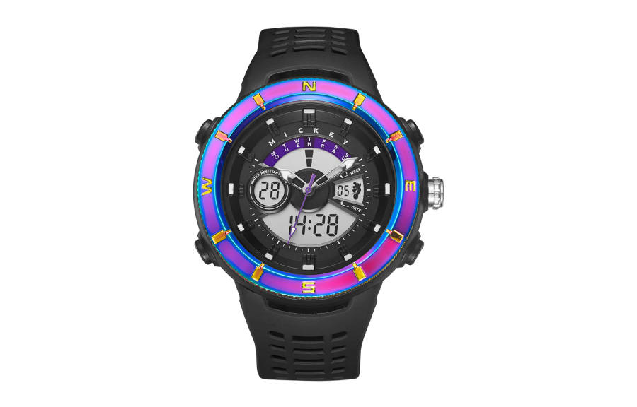 Disney Electronic Movement Silicone Strap Watch Men's Watches Gray Dial