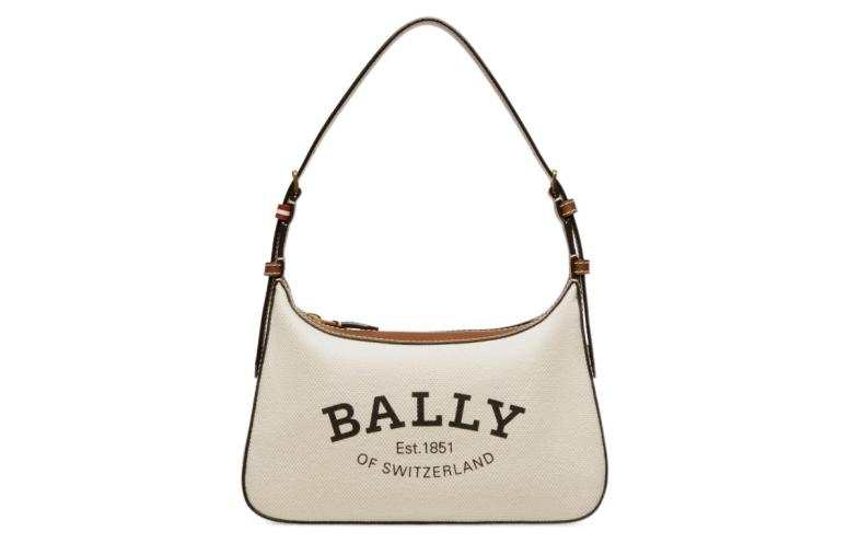 BALLY CORALYE Fabric With Cow Leather Handbag, Shoulder Bag Women's Beige