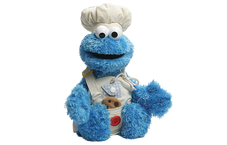 GUND x SESAME STREET Cookie Monster Teaches You How To Make Cookies Cute Dolls Plush Doll H43cm
