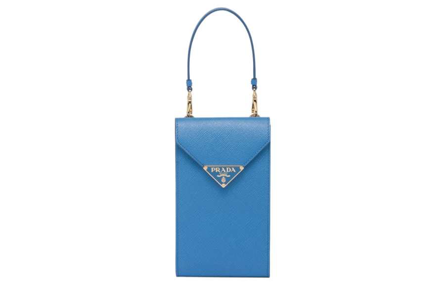 PRADA PRADA Saffiano Leather Handbag Mini Women's Blue