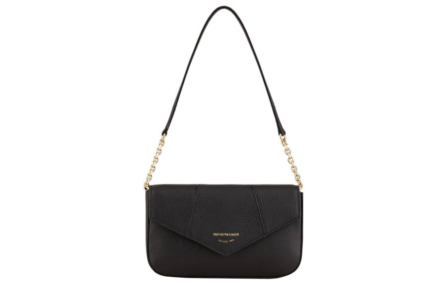 EMPORIO ARMANI Cow Leather Shoulder Bag Regular Women's Black