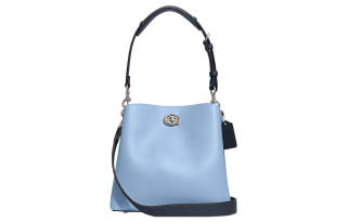 COACH Willow Grain Leather Portable Crossbody Bag, Shoulder Bag Women's Blue