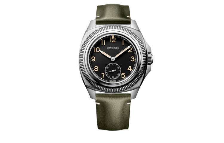 LONGINES Automatic Mechanical Movement Men's Watches Watch 43mm Black Dial Stainless Steel Case Leather Strap