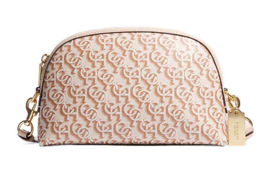 COACH Canvas With Leather Crossbody Bags Medium Women's Chalk White