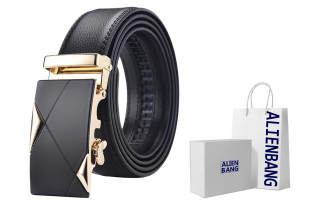 ALIEN BANG Cow Leather Belts Men's 3.5cm