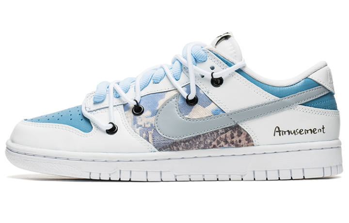 Nike Nike Dunk Low top Skateboard Shoes Men's White Blue