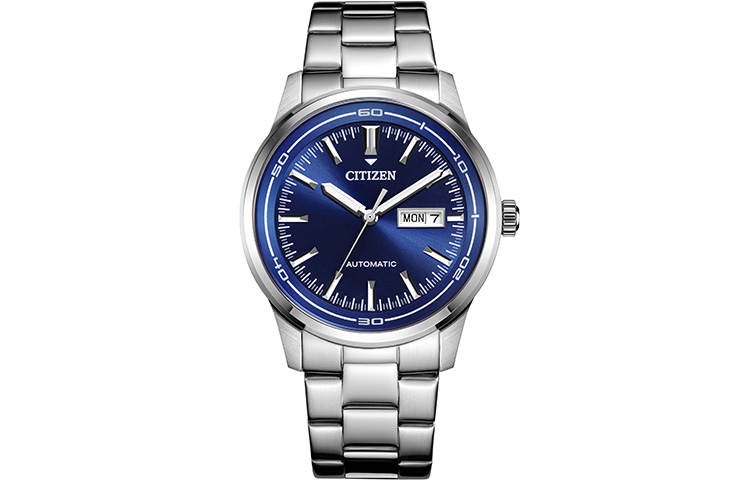 CITIZEN Mechanical Movement Stainless Steel Strap Watch Unisex Blue Dial
