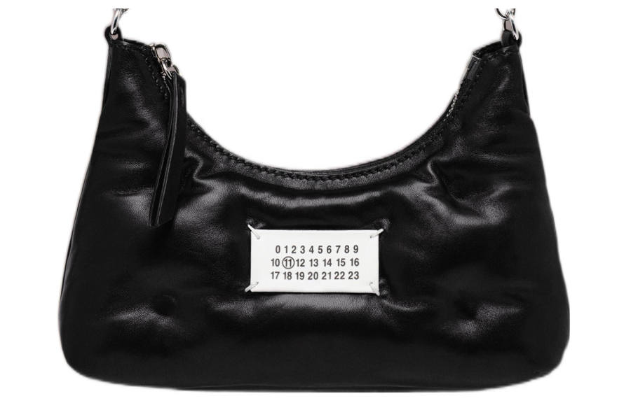 Maison Margiela Sheepskin With Calfskin Shoulder Bag, Crossbody Bag Women's Black