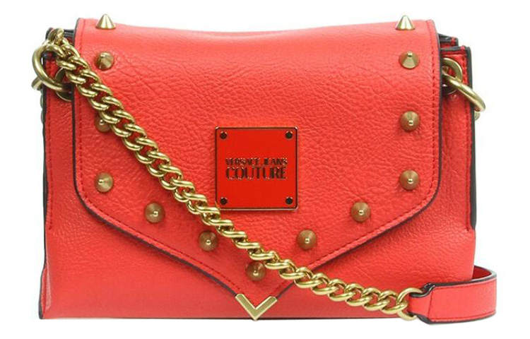 VERSACE JEANS COUTURE Polyester Crossbody Bag, Shoulder Bag Women's Orange