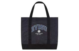 EVISU Cotton One Shoulder Handbag Men's Blue