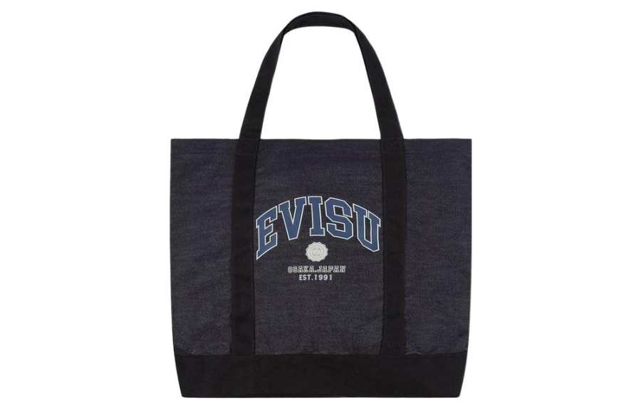 EVISU EVISU Cotton One Shoulder Handbag Men's Blue