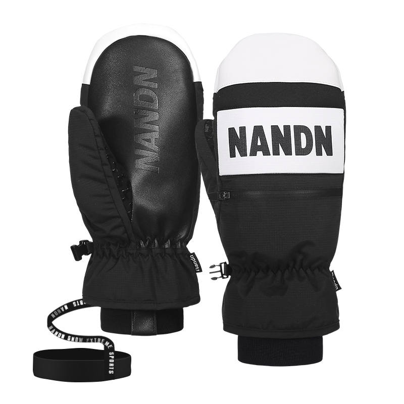 NANDN Skiing Breathable And Moisture Wicking, Padded And Fleece Lined. Fingerless Gloves Unisex