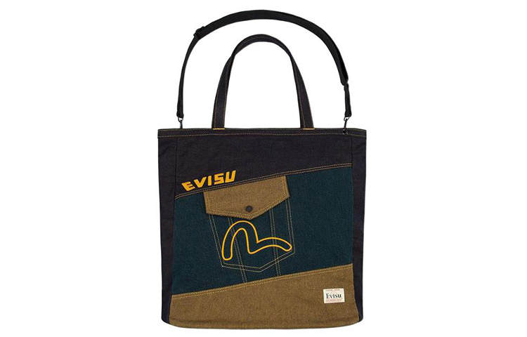 EVISU Denim Shoulder Bag, Crossbody Bag, Handbag Regular Men's