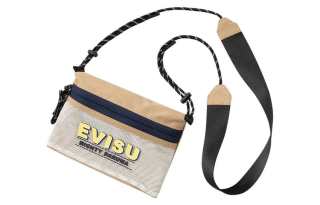 EVISU Cotton, Polyester & Elastane Shoulder Bag, Crossbody Bag Men's White Blue Yellow Multicolor