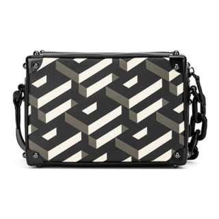 PIERRE CARDIN PVC Shoulder Bag, Crossbody Bag, Backpack Small Men's Black