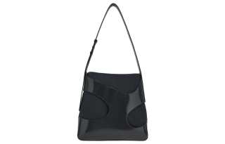 FERRAGAMO Cow Leather With Fabric Handbag, Shoulder Bag Men's Black