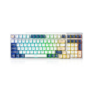 AULA F98 99 Keys Music Rhythm RGB Lighting Effect, Hot Swappable Design RGB Side Lights, Dual Footrest Design