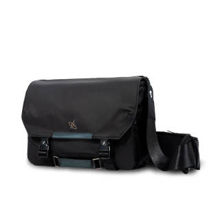 GYXX Artificial Leather Messenger Bag, Shoulder Bag, Crossbody Bag Small Unisex Black