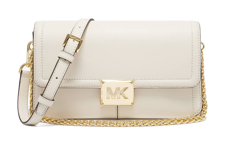 MICHAEL KORS Sonia Leather Baguette Bag Crossbody Bag Large Women's Milk White